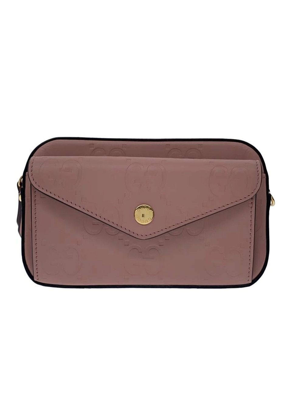 Gucci beige Pink Jumbo GG embossed Chain Crossbody Bag